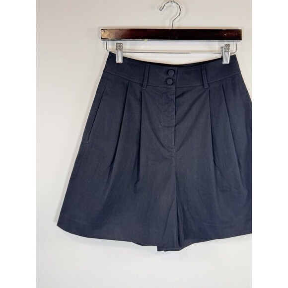 NWT Rebecca Taylor Women Shorts Black Hi Rise Pleated Lightweight Stretch Size 2 - Picture 6 of 10